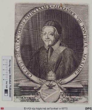 Bildnis Papst Alexander VIII. (Pietro Ottoboni) (reg. 6. 10. 1689 - 1. 2. 1691)