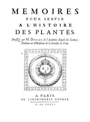 Memoires Pour Servir A L'Histoire Des Plantes