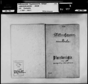 Pfarrei Wittershausen: Pfarrberichte und Pfarrbeschreibungen