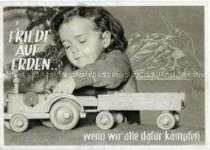 Weihnachtskarte zum Thema Frieden
