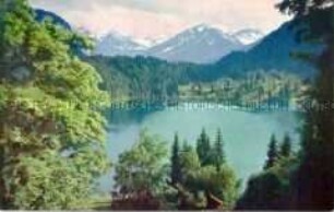 Ansicht vom Freibergsee bei Oberstdorf im Allgäu
