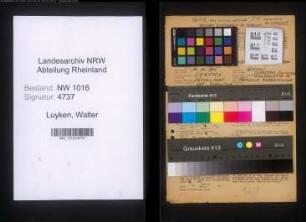 Entnazifizierung Walter Luyken , geb. 14.10.1890 (Abteilungsdirektor)