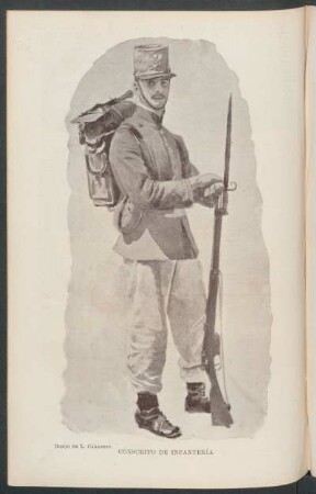 Conscrito de infantería - Dibujo