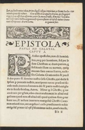 Epistola Pauli Ad Galatas.