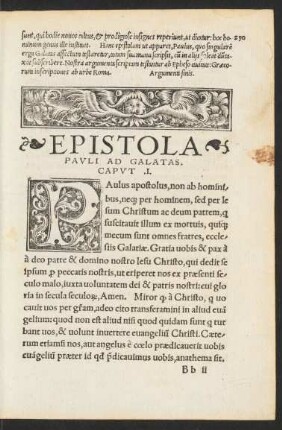 Epistola Pauli Ad Galatas.