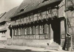 Quedlinburg, Breite Straße 33. Wohnhaus (gotisches Fachwerkhaus). 2. H. 15. Jh. Straßenansicht