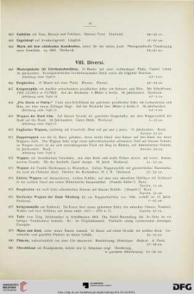 VIII. Diversi (Nr. 865-888)