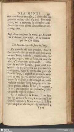 Instruction touchant la vertu des Remedes de l'Auteur, leur usage, & la conduite qui les doit suivre. Du Remede contre le flux de sang