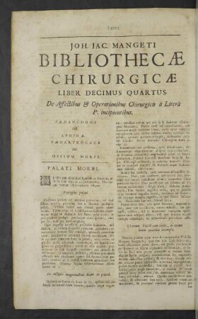 Liber decimus quartus. ... à Litera P. ...