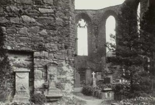 Bautzen. Ruine der Nikolaikirche, Inneres mit Friedhof