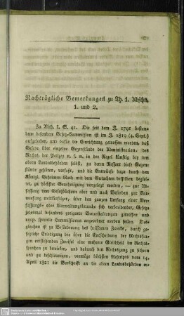 Nachträgliche Bemerkungen