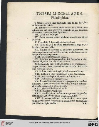 Theses Miscellaneae Philosophicae
