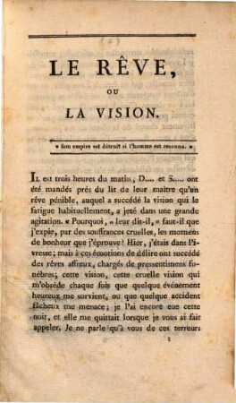 Rêve ou vision de Buonaparte, le lendemain de l'accouchèment de l'impératrice Marie-Louise