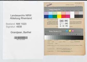 Entnazifizierung Barthel Grandjean , geb. 14.12.1896 (Verw.Angest.)