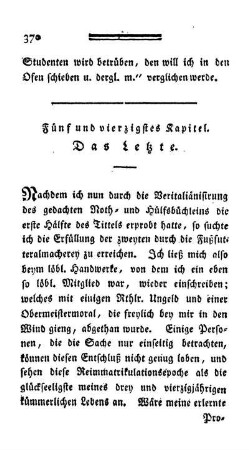 Fünf und vierzigstes Kapitel. - Das Letzte.