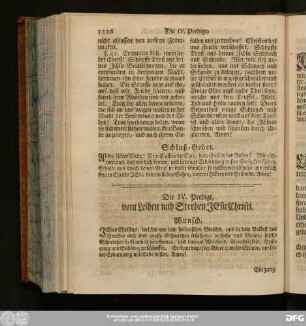 Die IV. Predigt, vom Leiden und Sterben Jesu Christi.