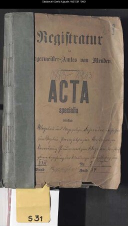 Wegebau und Wegepolizei - specialia -