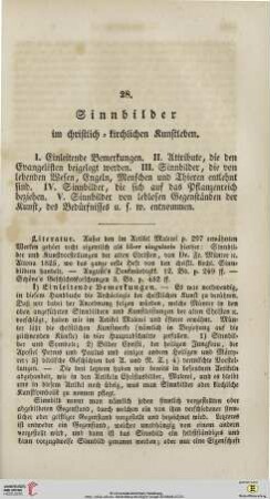 28. Sinnbilder im christlich = kirchlichen Kunstleben