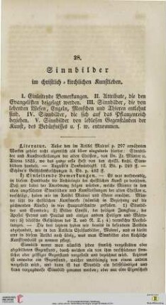 28. Sinnbilder im christlich = kirchlichen Kunstleben