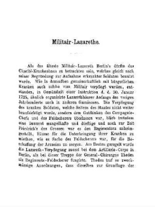 Militair-Lazarethe