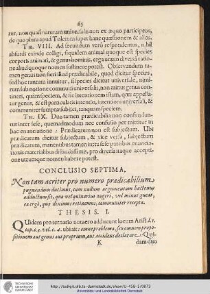 CONCLVSIO SEPTIMA.