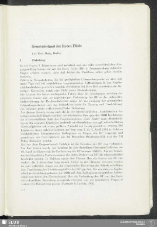 Kenntnisstand der Roten Fäule