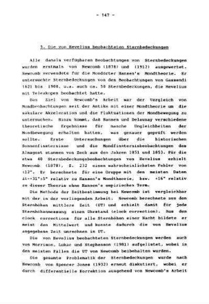 5. Die von Hevelius beobachteten Sternbedeckungen