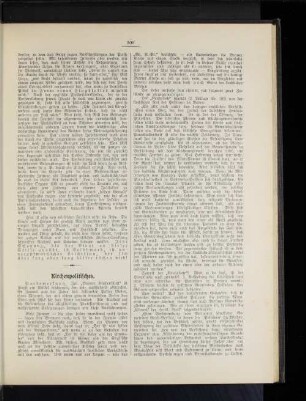 Kirchenpolitisches.