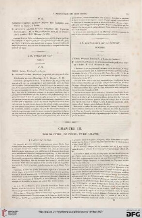 Chapitre III: Rois de Cypre, de Cybire, et de Galatie