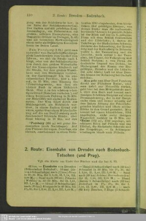 2. Route: Eisenbahn von Dresden nach Bodenbach-Tetschen (und Prag)