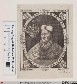 Bildnis Diether (Graf von Isenburg), 1459-61 u. 1575-82 Kurfürst u. Erzbischof von Mainz