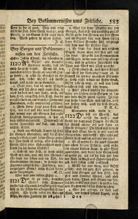 583-590, Bey Sorgen und Bekuemmernissen um das Zeitliche