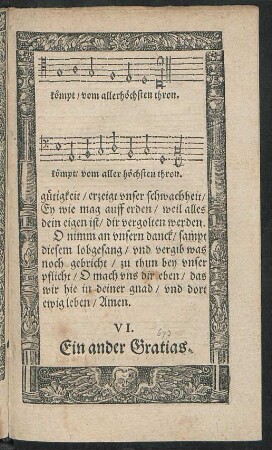 VI. Ein ander Gratias.
