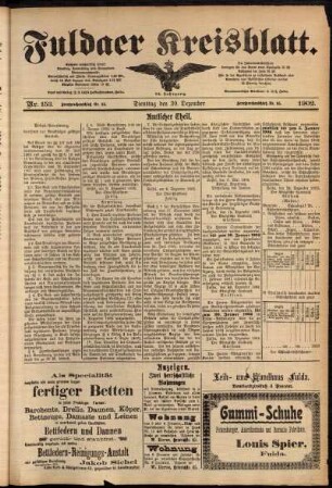 Zweite Ausgabe vom Dienstag, den 30. Dezember 1902.