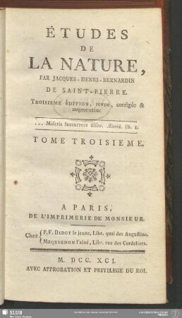 3: Études De La Nature