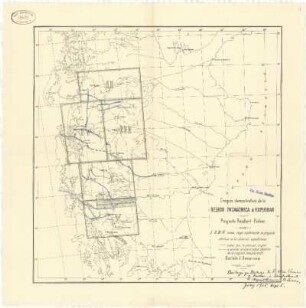 [152]: Croquis demostrativo de la región patagónica a explorar : proyecto Reichert - Hicken