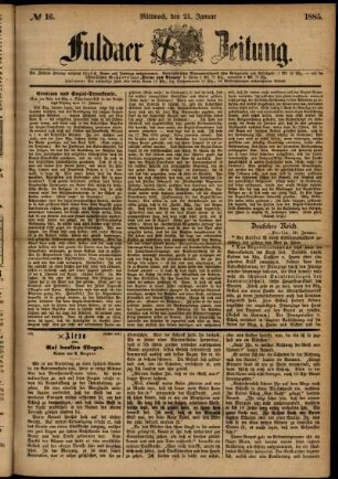 Ausgabe vom Mittwoch, den 21. Januar 1885.