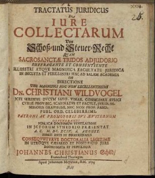 Tractatus Iuridicus De Iure Collectarum