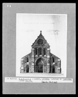 Vailly-sur-Aisne: Aufriss einer Kirche