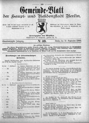 1900,39: No. 39, 30. September 1900