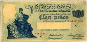 Geldschein, 100 Pesos, 1936 - 1943?
