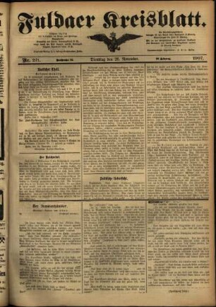 Ausgabe vom Dienstag, den 26. November 1907.