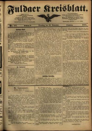 Ausgabe vom Dienstag, den 26. November 1907.