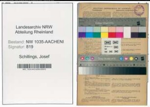 Entnazifizierung Josef Schillings , geb. 05.12.1904 (Steiger)