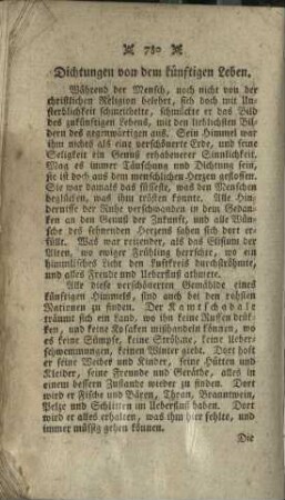 Dichtungen von dem künftigen Leben.