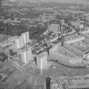 Neubaugebiet in Dresden-Prohlis : Blickrichtung Nordwesten