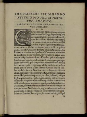 Imp. Caesari Ferdinando Austrio pio felici perpetuo Augusto[...]