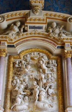 Frankreich. Basse Normandie. Orne. Almeneches. Renaissance Kirche. Seitenaltar