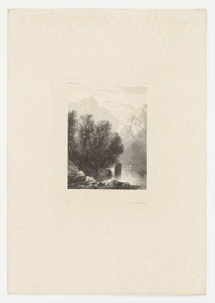 Berglandschaft mit Boot, Blatt 18 der Folge "Werke"