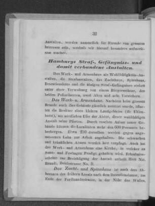 Hamburgs Straf-, Gefängniss- und damit verbundene Anstalten.